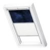 Velux Duo fényzáró roló, DFD SK08, univerzum mintás(4653S), fehér színű harmonikarolóval (1016), 114x140 cm