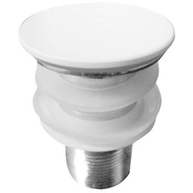   Sapho Thin zárható klik-klak lefolyó, túlfolyó nélkül, matt fehér - OUTLET