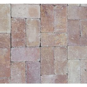 Sw Tokajkő térkő pince (sárga-piros) 25x12,5x5 cm