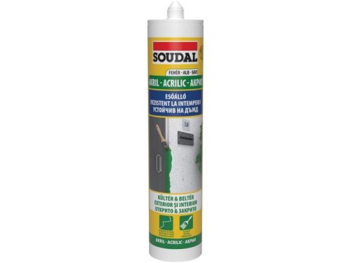 Soudal esőálló akril fehér 280 ml