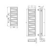 Zehnder Kazeane elektromos fürdőszobai radiátor 1300x500mm, fehér RK-130-050/GD