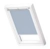 Velux fényzáró roló, DKL MK10, 78x160 cm, 4576S halványkék, fehér sínnel