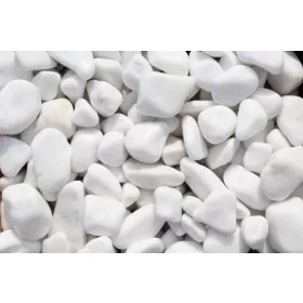   Scherf Márvány díszkavics, Thassos-fehér, 25-50 mm, 25 kg, PE-zsák