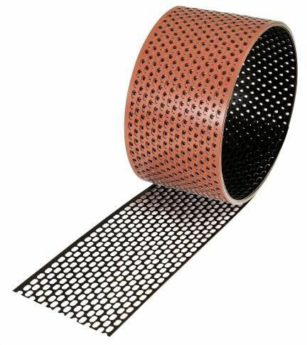 Dachler Alumínium szellőzőszalag, kétoldalon színezett, fekete/téglavörös, 100 mm x 5 m