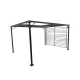 Sunrite Artemis - kerítéses pergola 3x4M (alu és acél váz és poliészter árnyékolókkal, fekete)