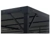 Sunrite Artemis - kerítéses pergola 3x4M (alu és acél váz és poliészter árnyékolókkal, fekete)