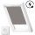 Velux elektromos fényzáró roló, DML MK06, 78x118 cm, 0705KWL Szürke, fehér sínnel