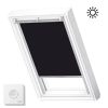 Velux Napelemes fényzáró roló, DSL FK06, 66x118 cm, 3009KWL fekete, fehér sínnel