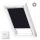 Velux Napelemes fényzáró roló, DSL FK06, 66x118 cm, 3009KWL fekete, fehér sínnel