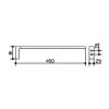 Keuco Edition 11 Törölközőtartó 1-es Fix 450mm Króm 11120010000
