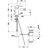Duravit A.1 Egykaros bidécsaptelep, króm A12400001010
