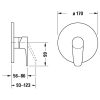 Duravit B.1 Falsík alatti egyutas zuhanycsaptelep, króm B14210010010