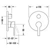 Duravit B.2 Falsík alatti egyutas zuhanycsaptelep, króm B24210010010