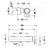 Duravit Tulum, Egykaros zuhanycsaptelep, falsíkra szerelhető, króm TU4230000010