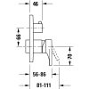 Duravit Tulum Egykaros, kétutas zuhanycsaptelep, falsíkra szerelhető, króm TU4210012010